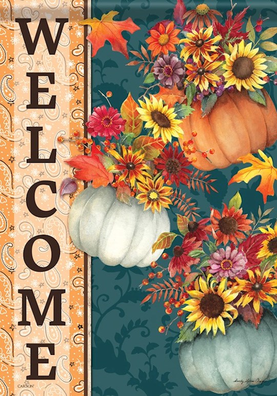 Flag-Garden-Durasoft-Pumpkin Bouquets (12.5" x 18")
