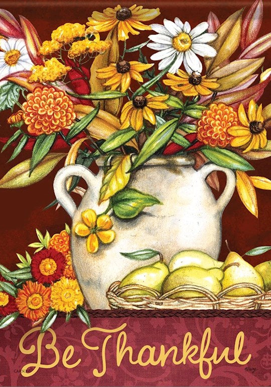 Flag-Garden-Durasoft-Floral Ceramic Jar (12.5" x 18")