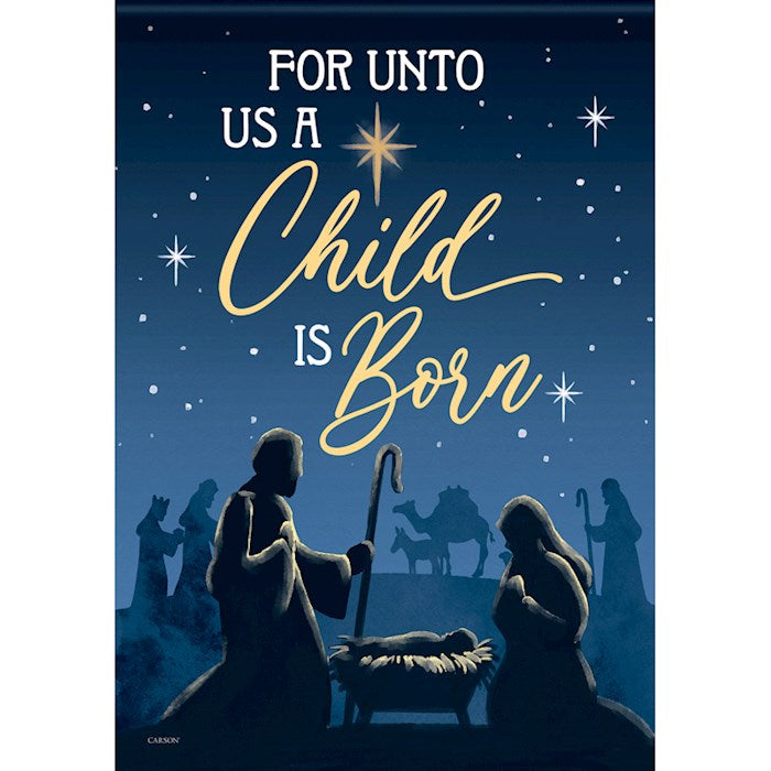 Flag-Garden-Durasoft-Child Is Born (12.5" x 18")