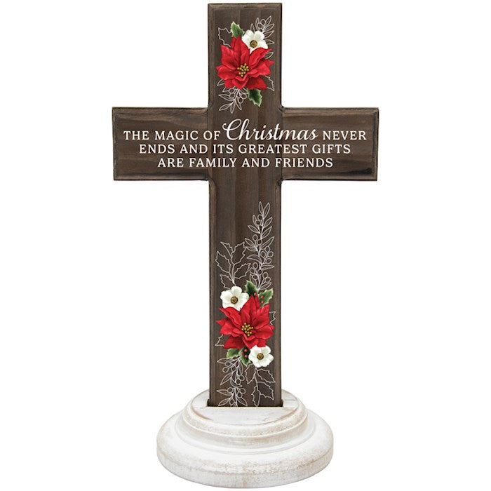 Pedestal Cross-Magic Of Christmas (12.5" x 7" x 4.75")