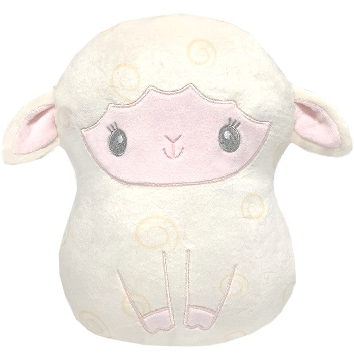 Plush-LambiePuffs-Pink (10" H)