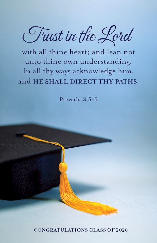 Bulletin-Graduation: Trust In The Lord...Congratulations Class Of 2026 (Pack Of 100)