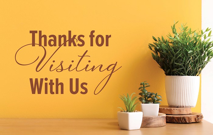 Postcard-Thanks For Visiting With Us (Pack Of 25)