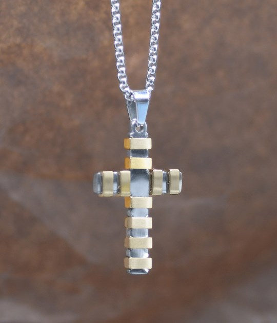 Necklace-Eden Merry-Wrapped Cross-Gold