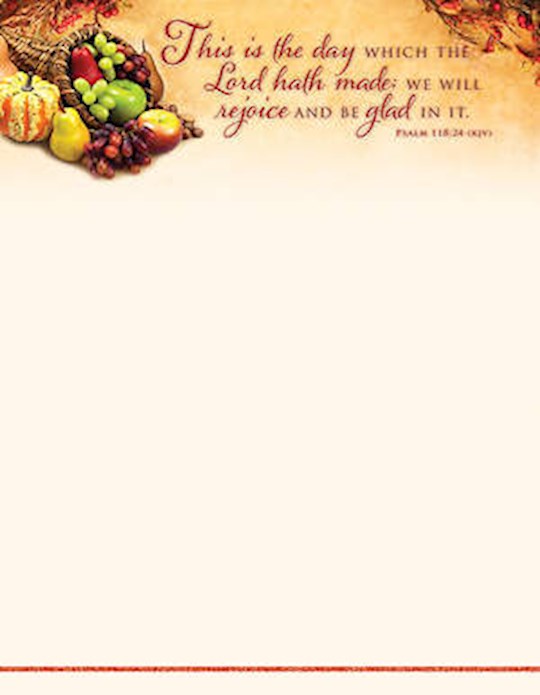 Letterhead-This Is The Day Which The Lord Has Made (Psalm 118:24 KJV) (Pack Of 100))