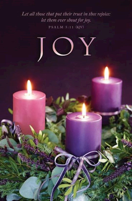 Bulletin-Advent Week 3: Joy (Psalm 5:11 KJV) (Pack Of 100)