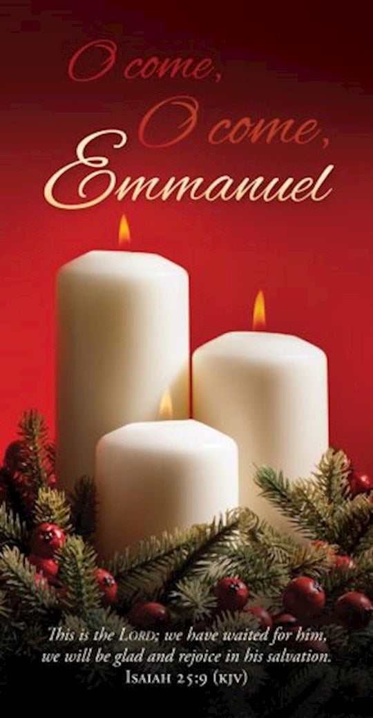 Offering Envelope-O Come O Come Emmanuel (Isaiah 25:9 KJV) (Pack Of 100)