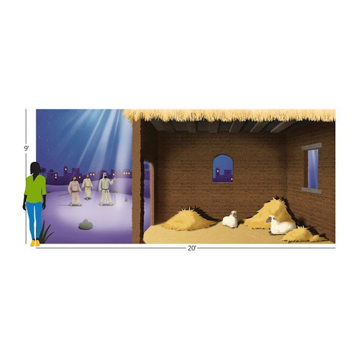 Team Family Year 2: Christmas/Nativity Insta-Theme Fabric Backdrop (20&