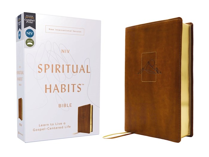 NIV Spiritual Habits Bible-Tan Leathersoft (RL) (Comfort Print)-Tan Leathersoft