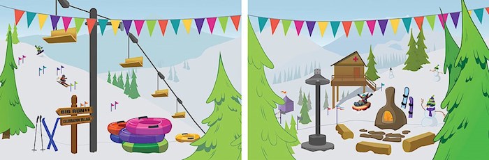 VBS-Snowball Mountain Challenge: Decorating Mural Extension (6 Panels To Tile 6&