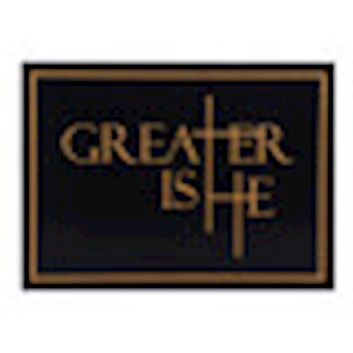 Wall Decor-Greater Is He-Black Carved (15" x 11")