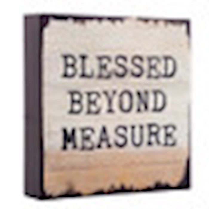 Word Block-Blessed Beyond Measure (5.5" x 5.5")