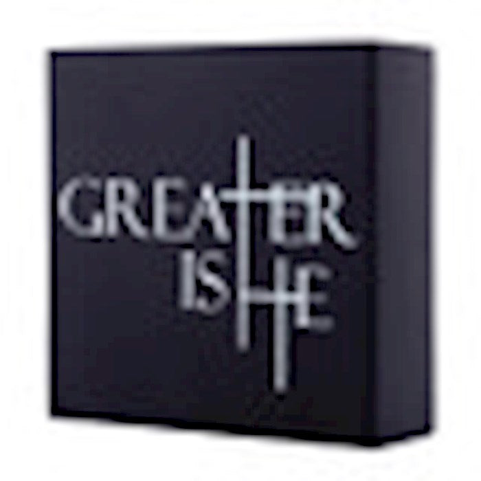 Word Block-Greater Is He (3.375" x 3.375")