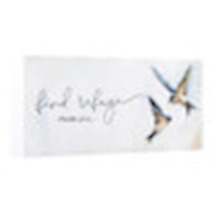 Stick Sign-Find Refuge/Under His Wings (10" x 3")