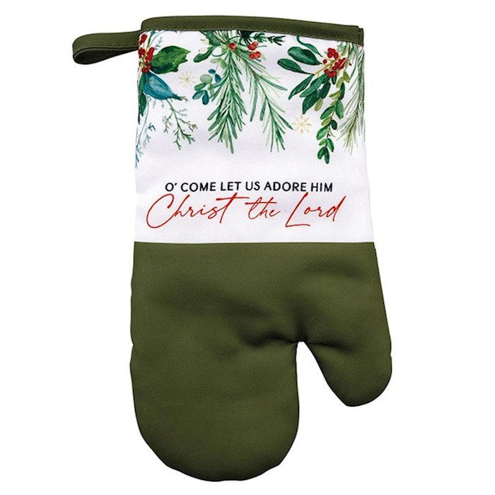 Oven Mitt-O Come Let Us Adore Him Christ The Lord (6.5" x 11")