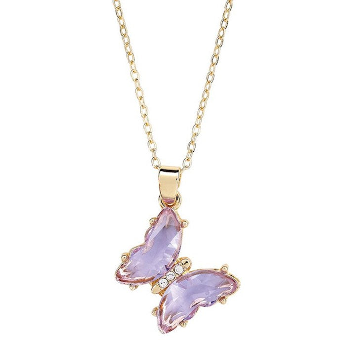 Necklace-True Beauty Butterfly-Purple