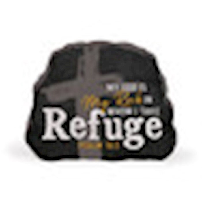 Stone Sign-My God Is My Rock (7" x 5.5")