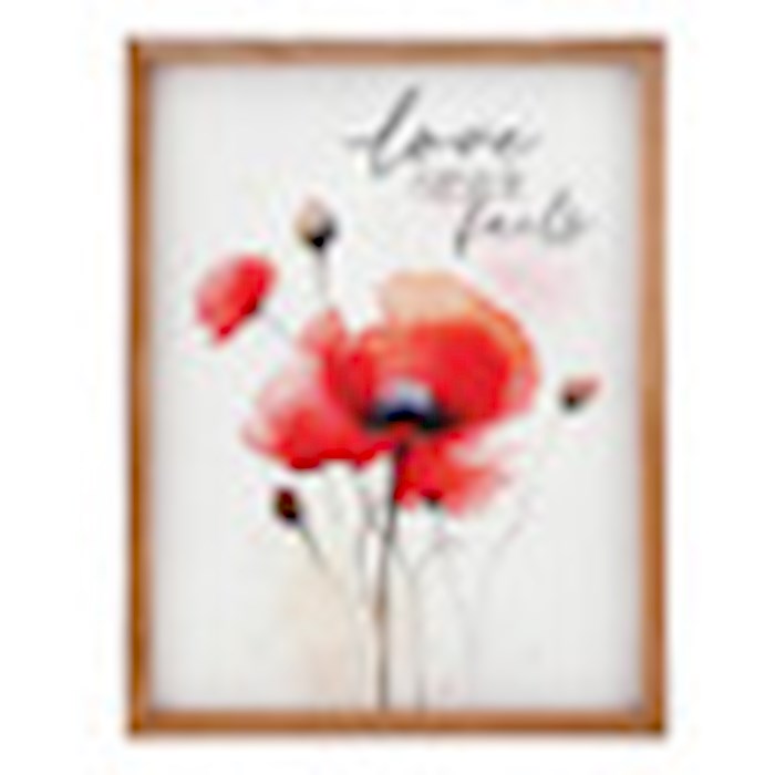 Framed Art-Love Never Fails (12.75" x 16.75)