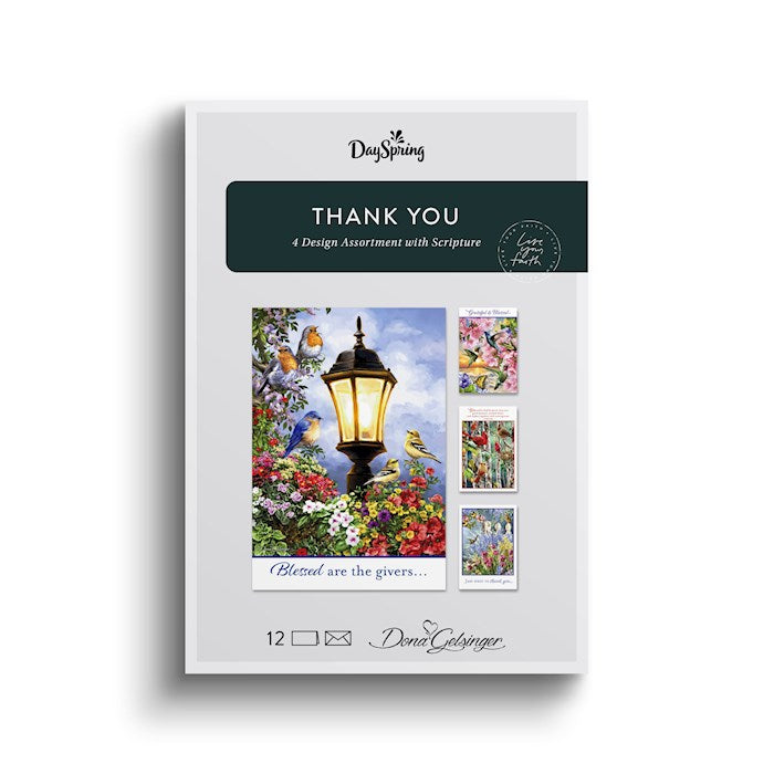 Boxed Card-Thank You By Donna Gelsinger (KJV) (Box Of 12)