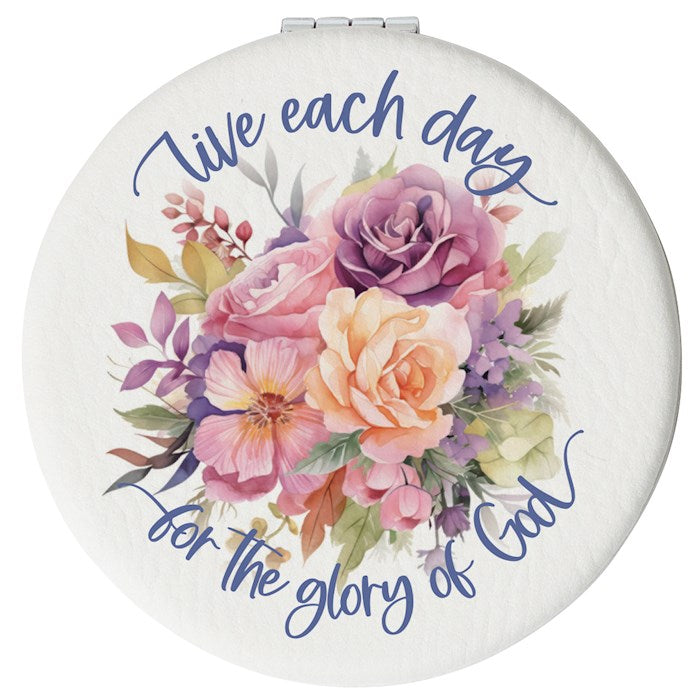 Compact Mirror-Round-Live Each Day For The Glory