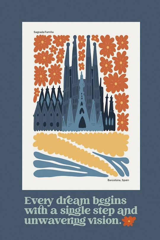 Plaque-Every Dream Begins With (6" x 9")-MDF (Everyday Series)