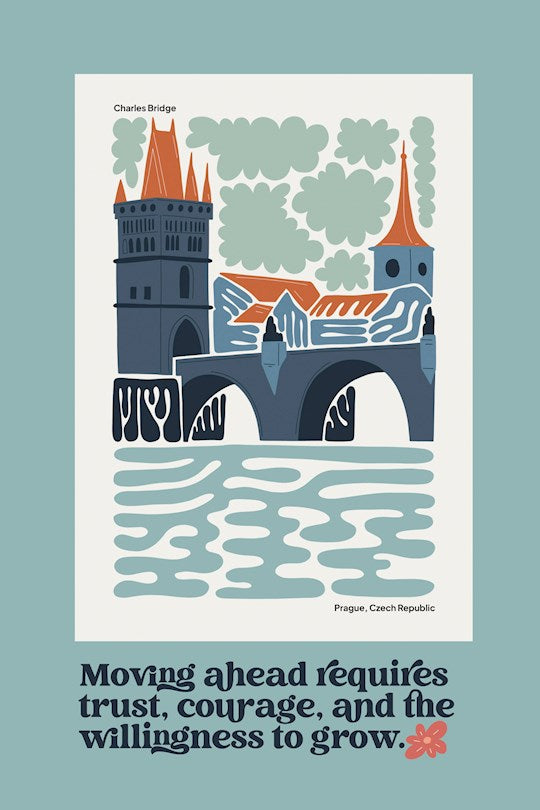 Plaque-Moving Ahead Requires Trust (6" x 9")-MDF (Everyday Series)