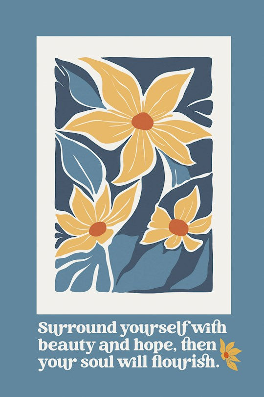 Plaque-Surround Yourself With Beauty (6" x 9")-MDF (Everyday Series)
