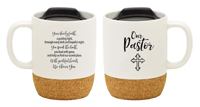 Mug-Cork-Our Pastor-White