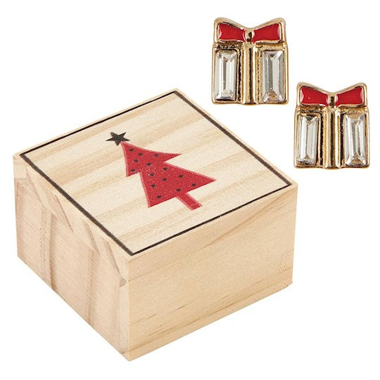 Earrings-Tis The Season/Tree In Treasure Box (