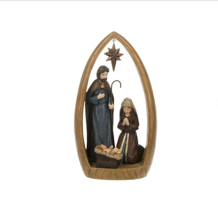 Home Decor-Holy Family (4 7/8" W. x 3" D. x 8 7/8" H)-Resin