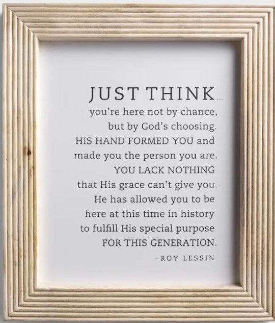 Frame-Just Think-Roy Lessin (19" x 22") (