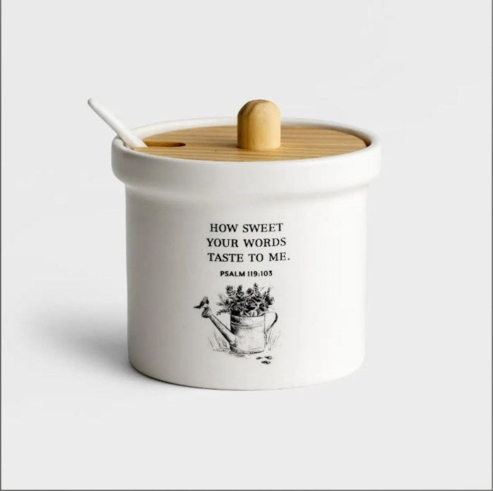 Condiment Jar w/Spoon-How Sweet Your Words Taste To Me (