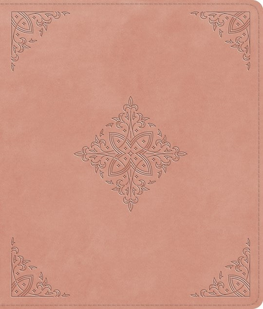 ESV Journaling Bible (RL)*-Blush Rose Fleur-de-lis Design TruTone