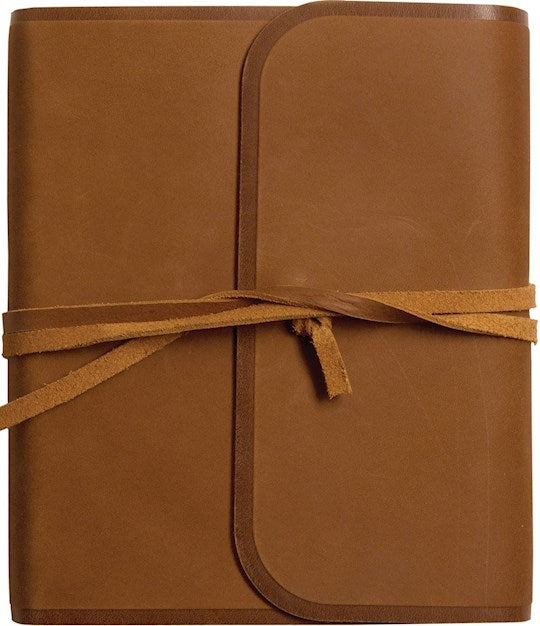 ESV Journaling Bible*-Brown Natural Leather Flap with Strap