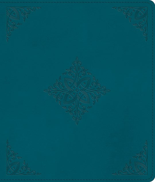 ESV Journaling Bible*-Deep Teal Fleur-de-lis Design TruTone