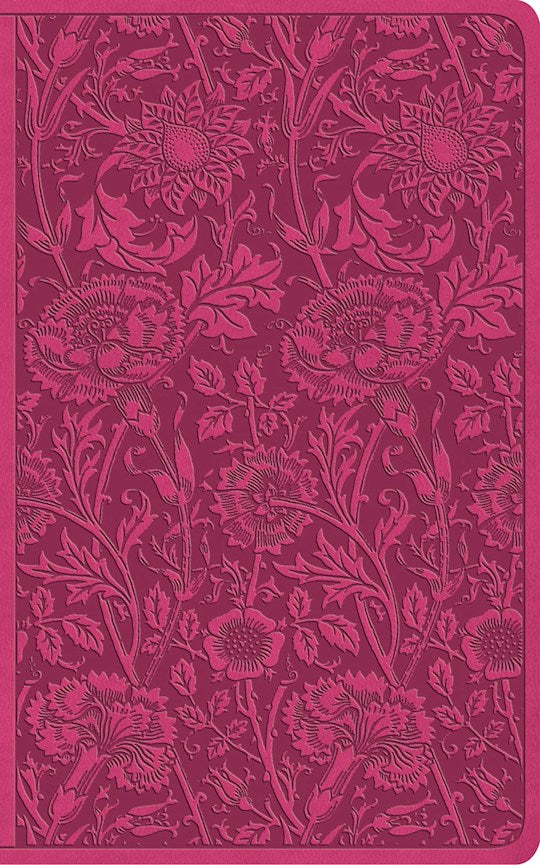 ESV Vest Pocket New Testament with Psalms and Proverbs (RL)-Berry Floral Design TruTone