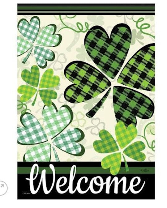 Flag-Garden-Durasoft-Shamrock Welcome (12.5" x 18")