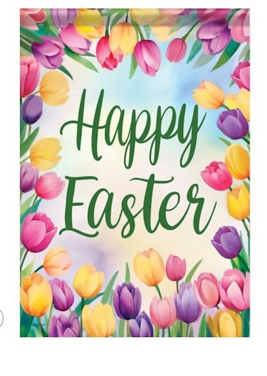 Flag-Garden-Dura Soft-Easter Tulips (12.5" x 18")