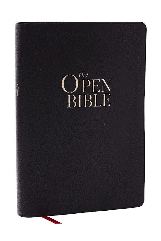 KJV The Open Bible: Read And Discover The Bible For Yourself (Comfort Print)-Black Leathersoft Indexed