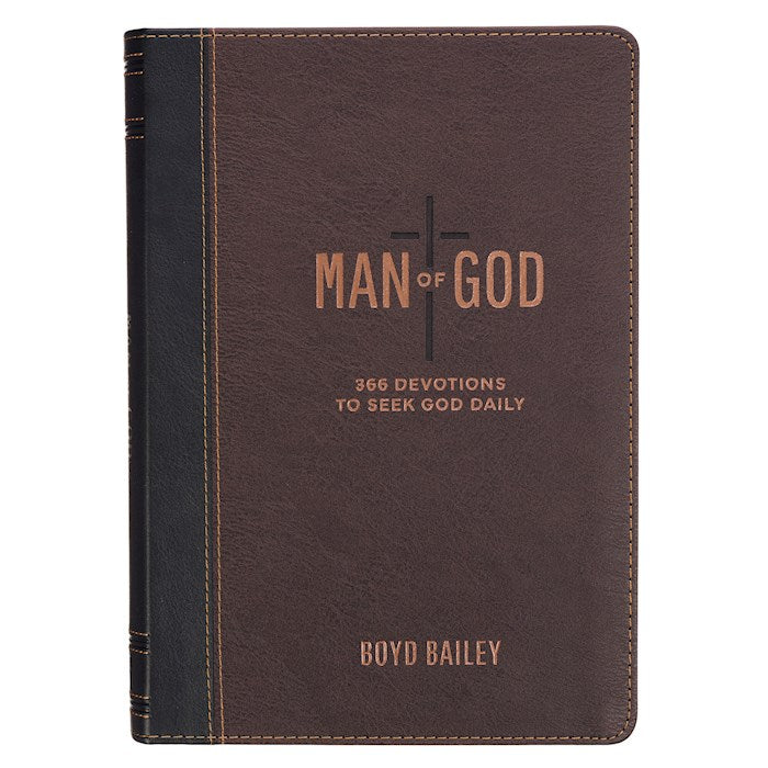 Man Of God-Two Tone Brown Faux Leather