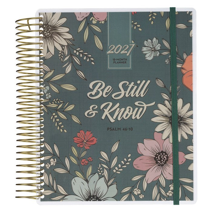 Planner-2027-Be Still & Know Wire 18-Month Planner (Psalm 46:10)