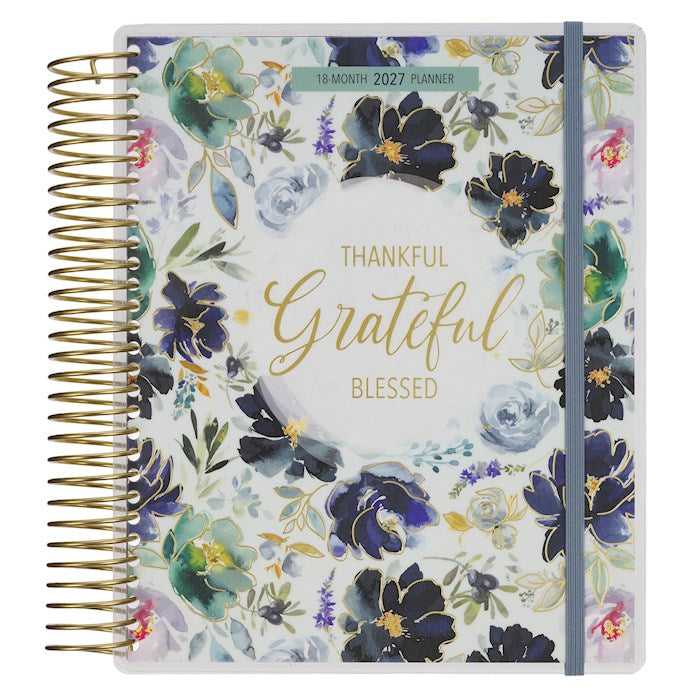 Planner-2027-Thankful Grateful Blessed Wire 18-Month Planner