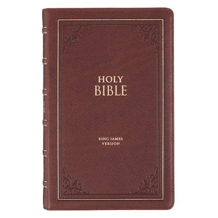 KJV Deluxe Gift Bible-Saddle Brown Full-Grain Leather Indexed