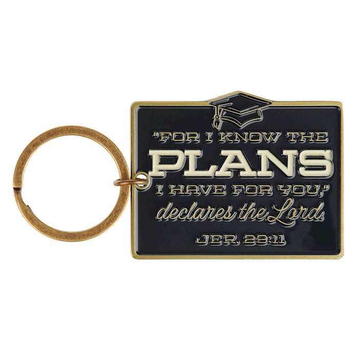 Keychain in Tin For I Know The Plans Jer. 29:11