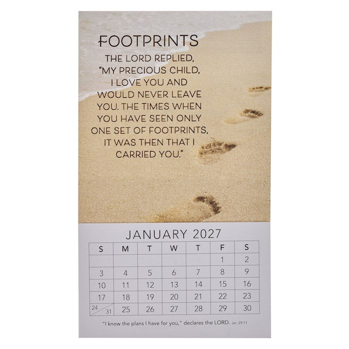 Calendar-2027-Footprints In The Sand Magnetic Calendar-Mini