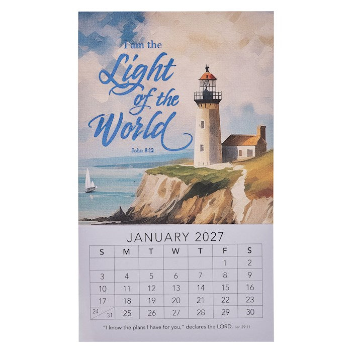 Calendar-2027-Light Of The World Magnetic Calendar (John 8:12)-Mini