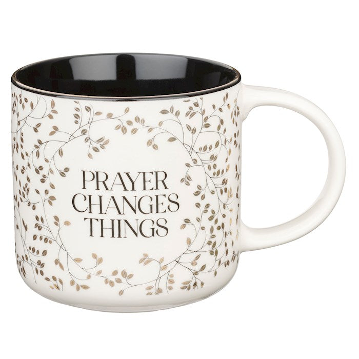 Mug-Prayer Changes Things-Gold Leaf Ceramic