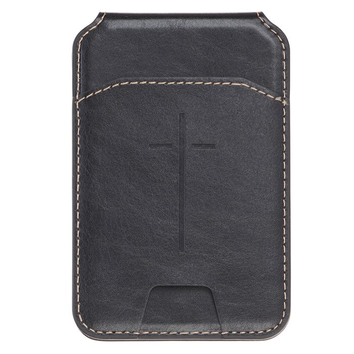 Phone Wallet Magnetic Black Cross