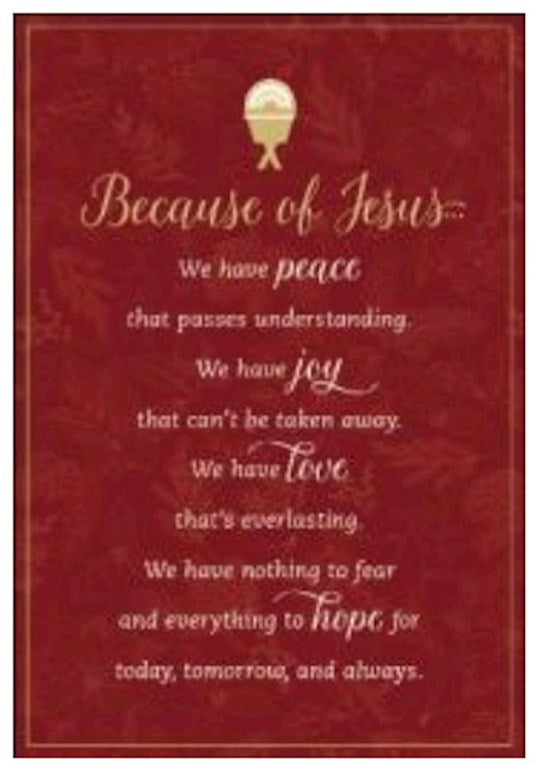 Boxed Card-Christmas-Because Of Jesus (Box Of 16)