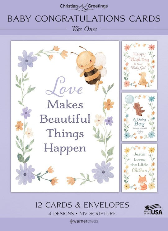 Boxed Card-Baby Congratulations-Wee Ones (KJV) (Box Of 12)